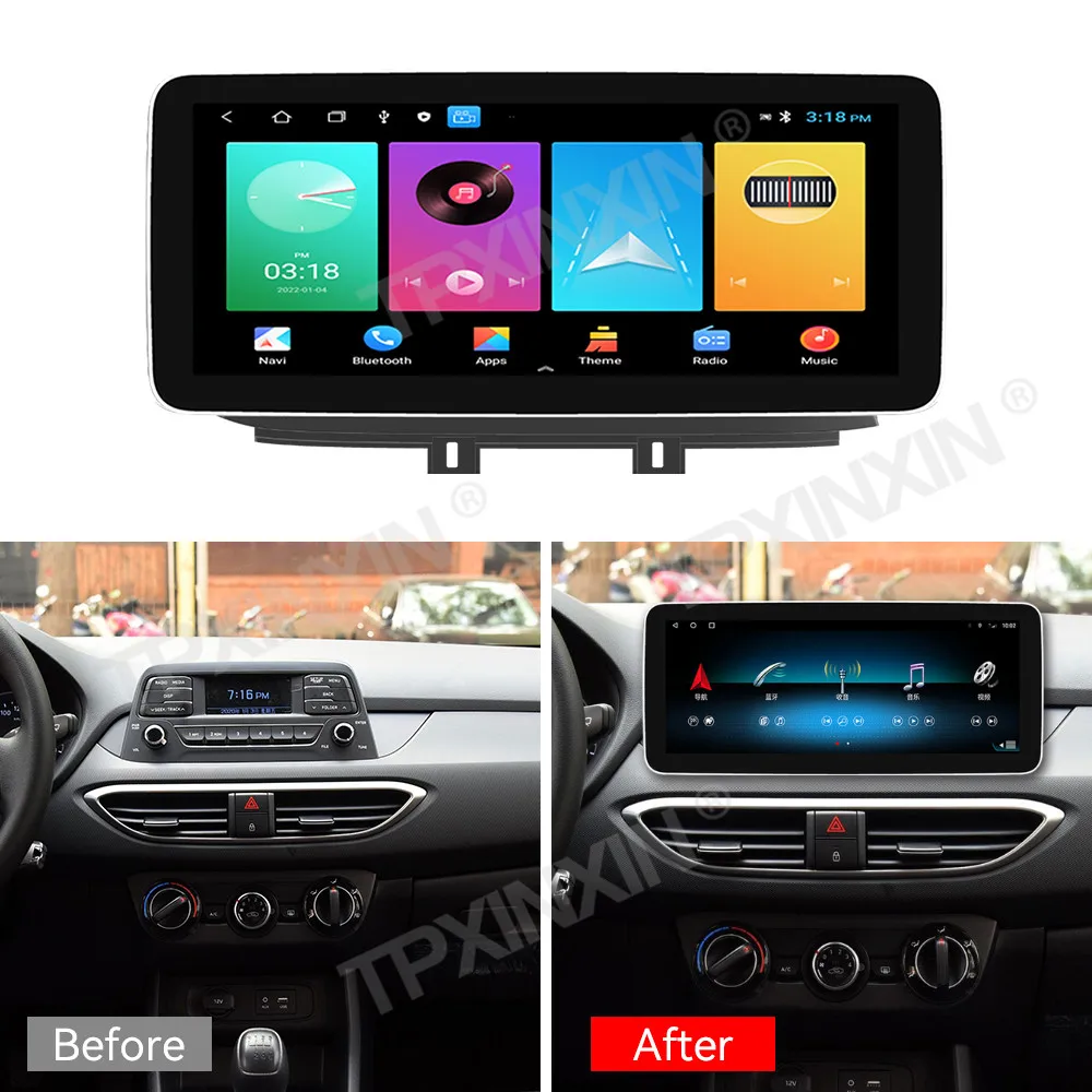 Android 14 Carplay Auto Stereo Multimedia Player For Hyundai Verna 2017-2020 Car Radio GPS Map Navi 12.3