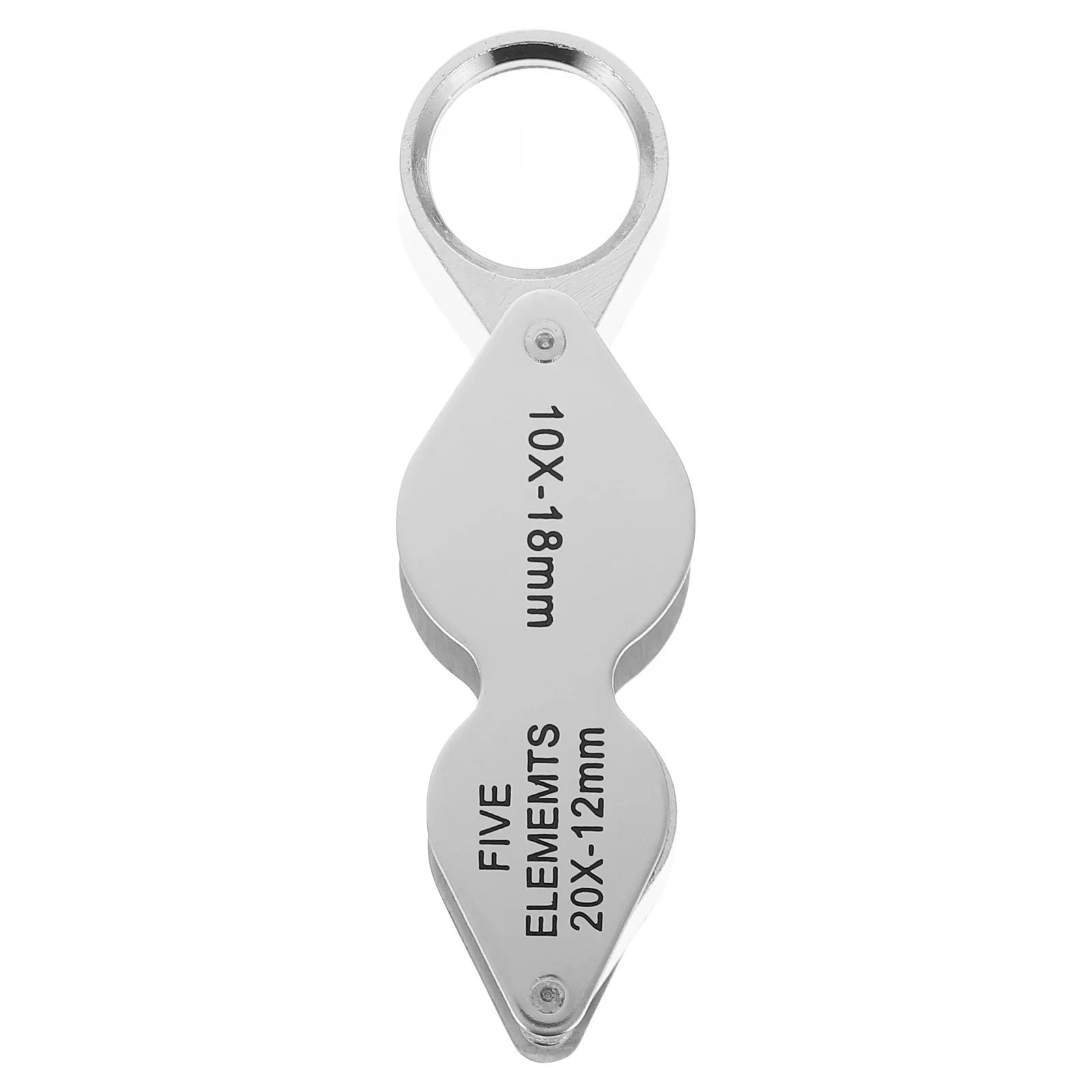

Dual Lens Pocket Jewelry Magnifier 10x 20x Metal Structure Clear Precise Magnification for Watches Electronics Reading