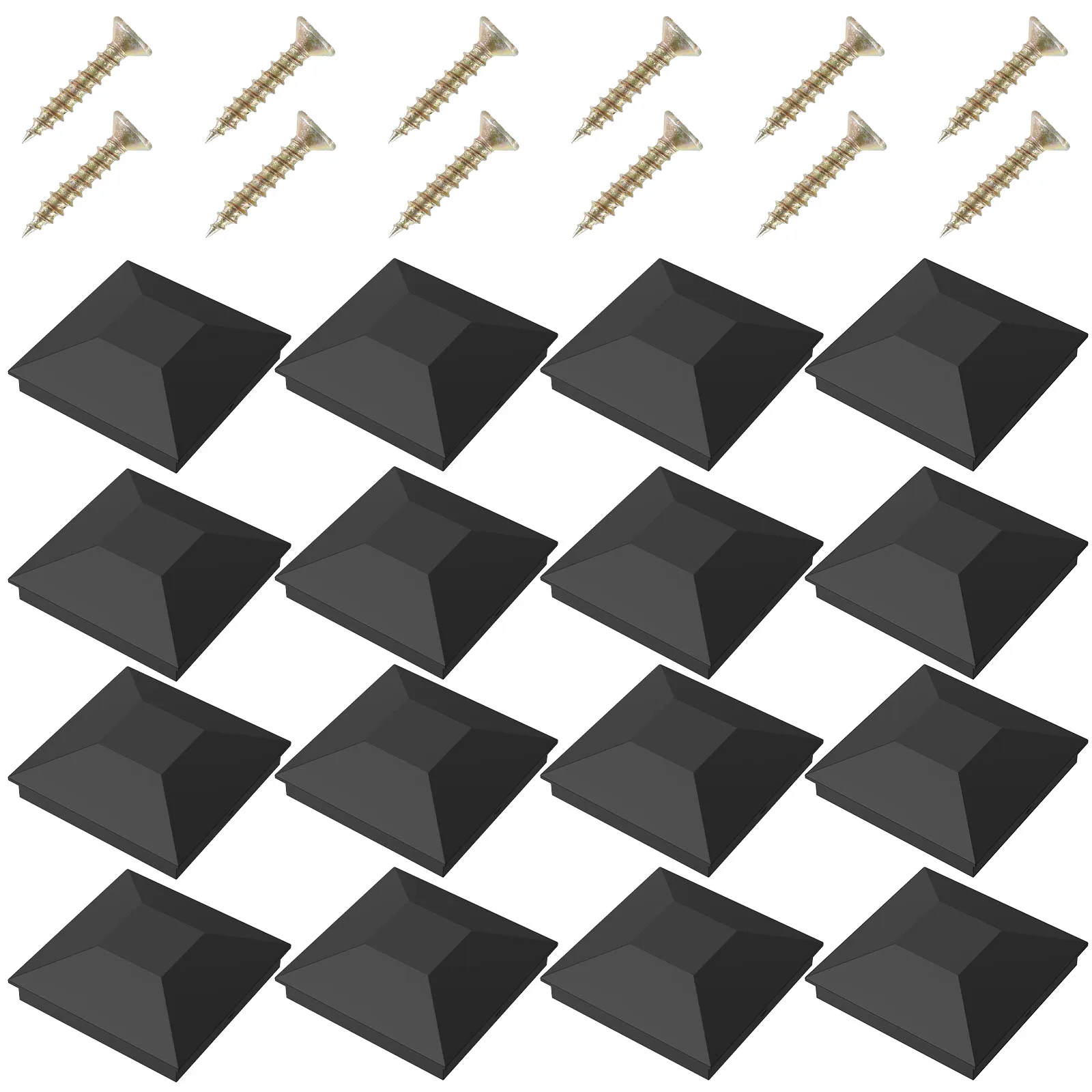 12 pièces de capuchons de poteau de clôture en bois 4x4 (3,5 po x 3,5 po) en plastique PP, résistant