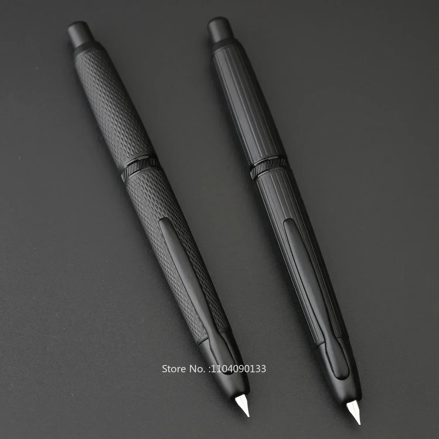 NEW MAJOHN A1 Press Fountain Pen Black Metal Baking Paint 0.38-0.4mm Nib Calligraphy Pen Stationery Business Writing New