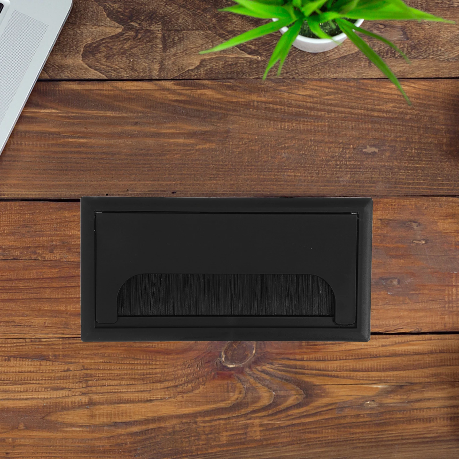 4pcs Brush Grommet Cable Hole Covers for Desk Wire Management Black Grommets Dust Prevention Desktop Cord Organizer Safe