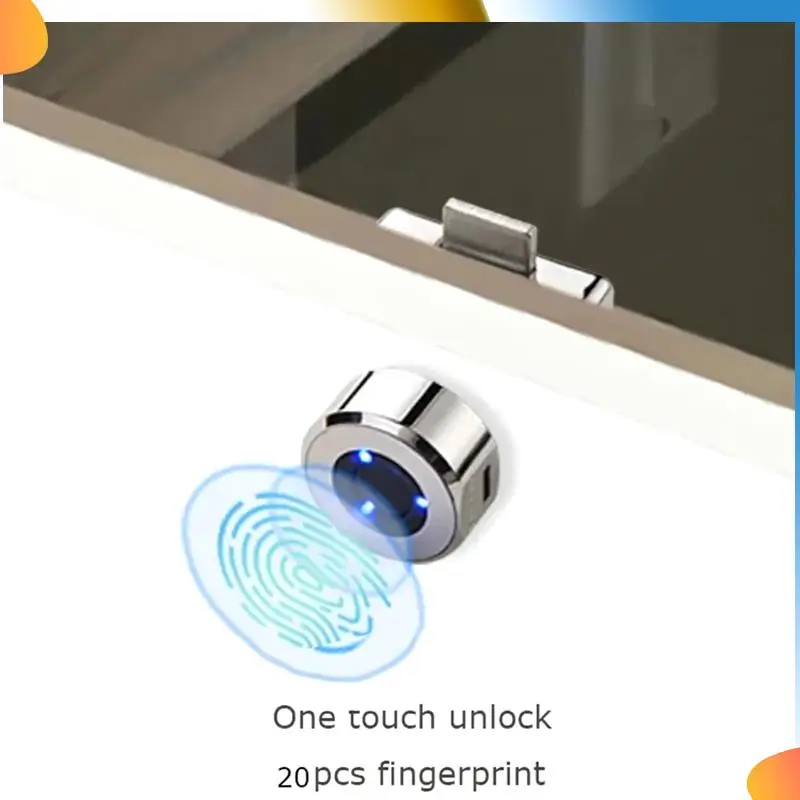 

B48A Smart Fingerprint Drawer Lock - Electronic Double Door Cabinet Security Suitable For Wardrobes Shoe Cabinets Mailboxes