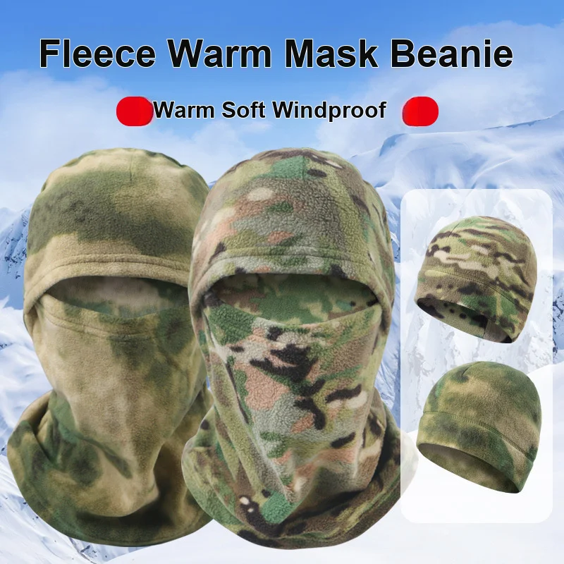 Winter Cycling Protective Fleece Head Cover Full Face Windproof Mask Warm Neck Warmer Hat for Motorcycle Riding