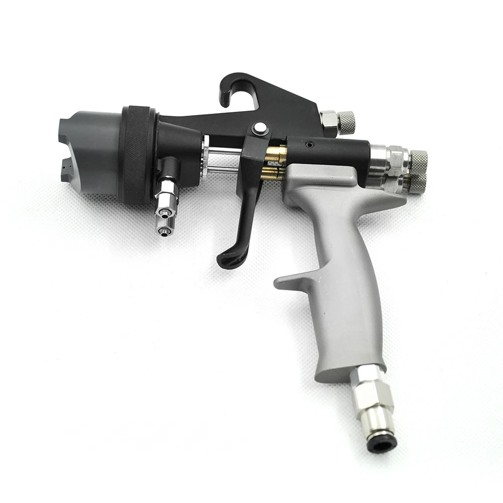 Spray on Chrome Silver Effect Dual Nozzle Spray Gun Double Head Spray Gun