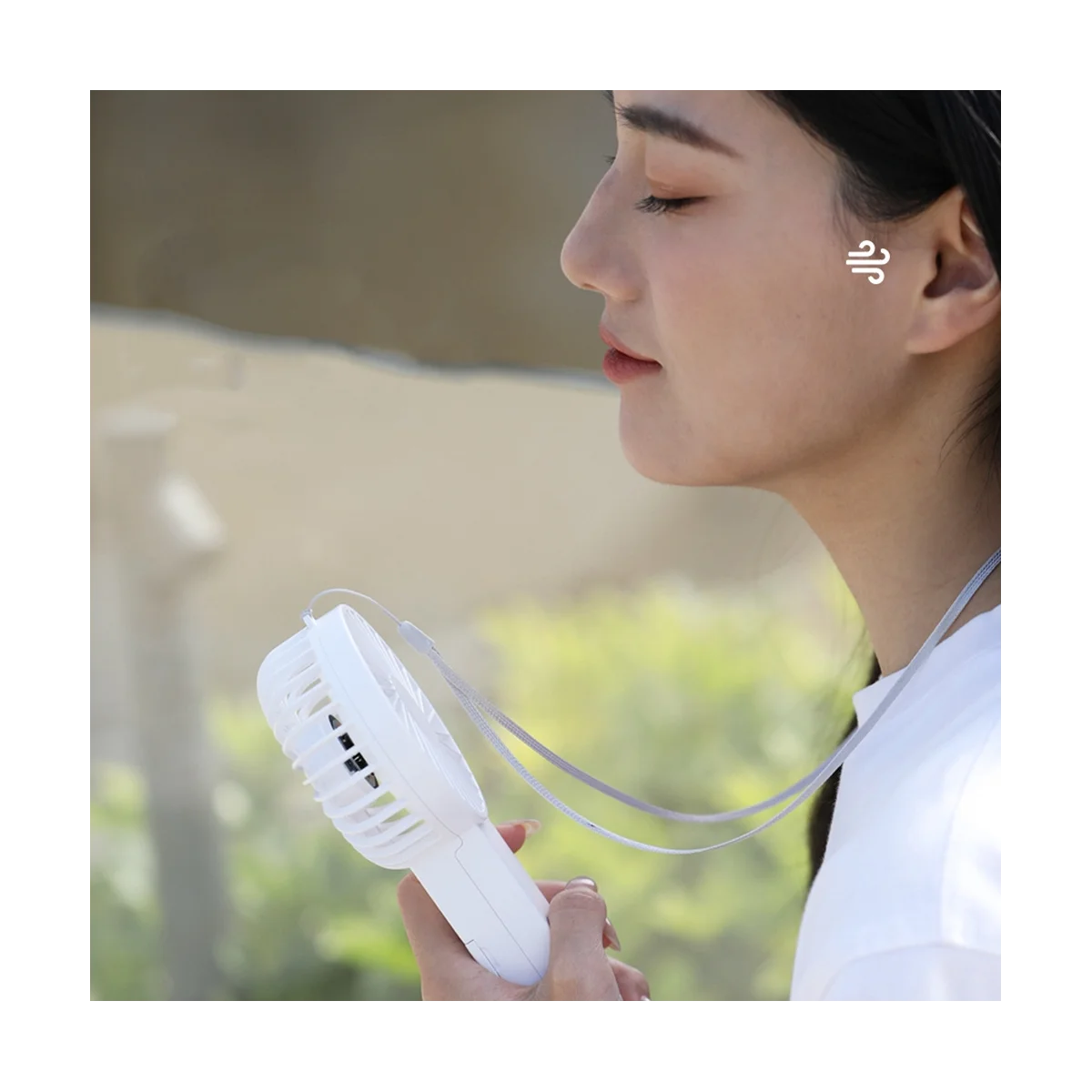 Mini ventola USB ricaricabile 1200MAh ventola portatile portatile Lazy Travel Shopping raffreddamento ventola silenziosa ventola di raffreddamento-giallo chiaro