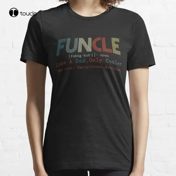 Funcle Definition Funny Gift For Uncle Present Vintage T-Shirt Tee Shirt Cat Shirts Fashion Tshirt Summer New Popular Tshirt