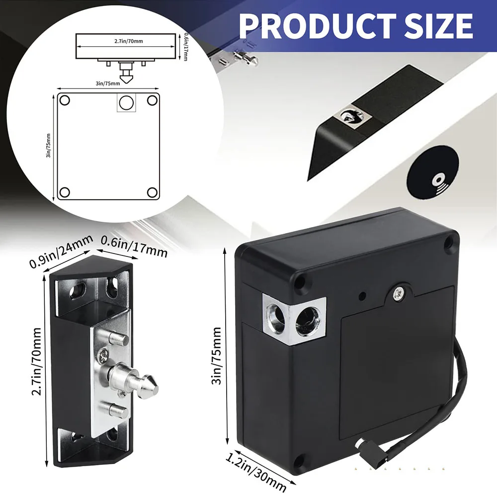 Smart Drawer Lock Invisible Electronic RFID 13.56MHz IC Cabinet Lock Unlock Intelligent Keyless Sensor Lock Easy To Install