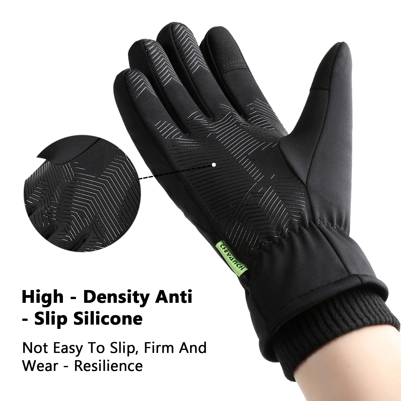 قفازات عمل متوافقة مع شاشة اللمس في الهواء الطلق الشتاء ركوب الدراجات الحرارية يندبروف قفازات غير نافذ للمطر للرجال النساء قفازات الشتاء للرجال #4