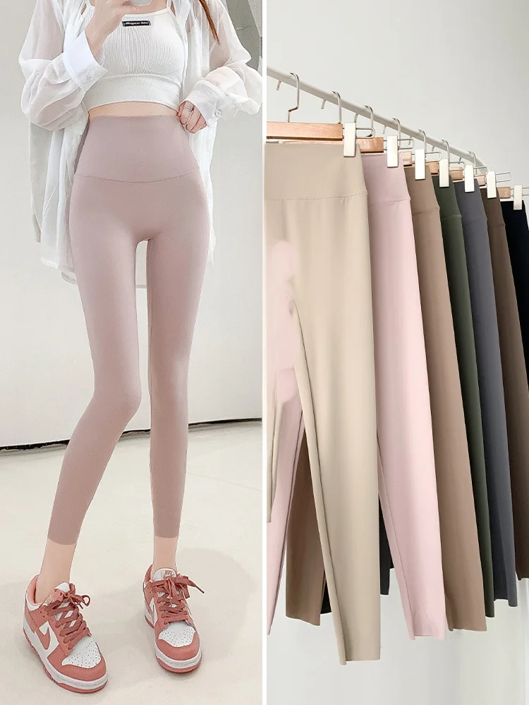 Pantaloni da yoga rosa Pantaloni fitn da donna Sottili diciotto Bot Addome Inverter Primavera Autunno Abbigliamento sportivo stagionale