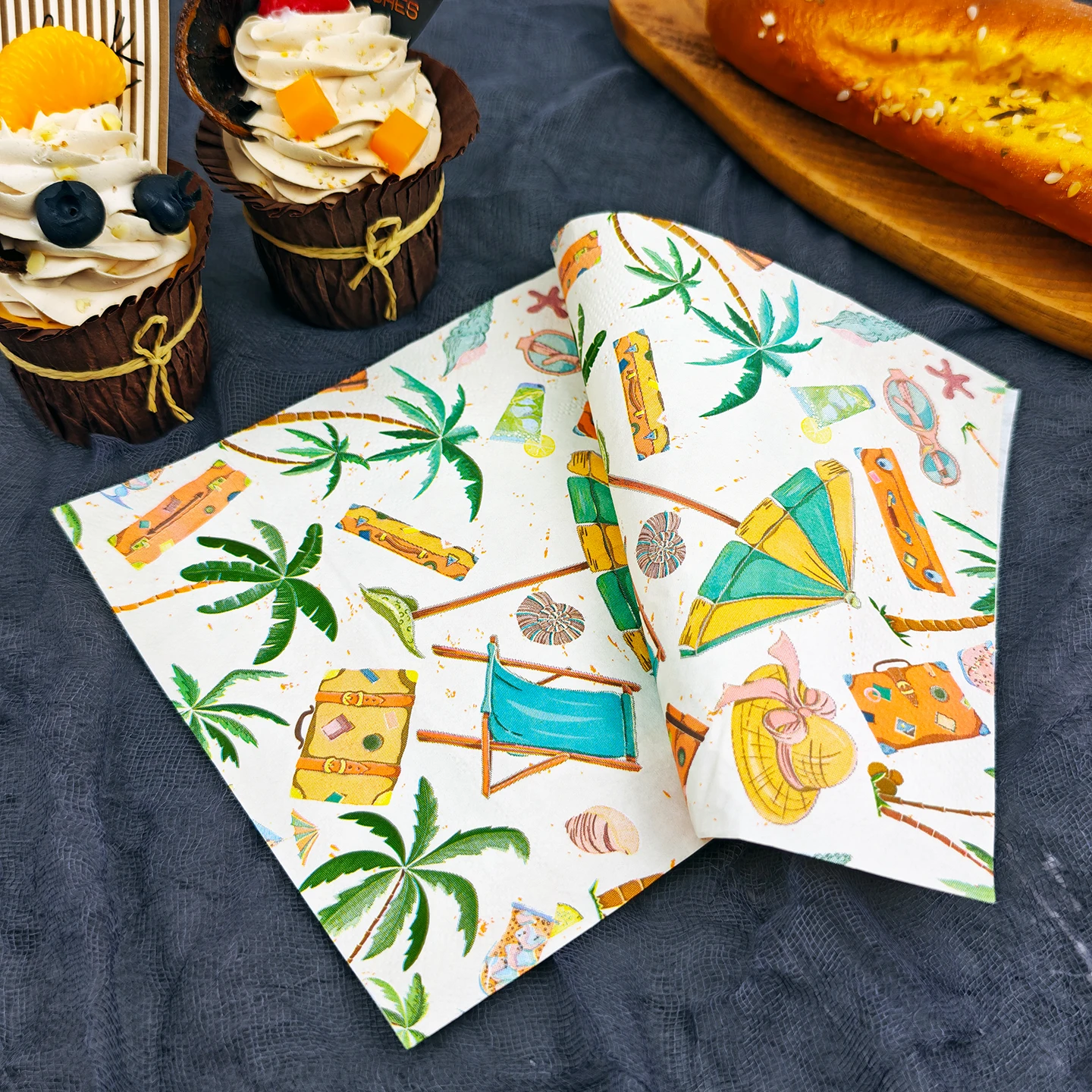 20/50pcs 33*33cm 2ply Island Holiday Paper Napkins Suitable for themed parties,Party napkins designed for lively gatherings