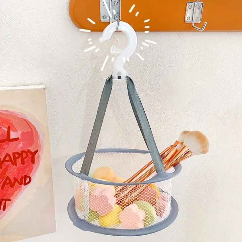 Bolsa de secado para esponjas de polvo, almacenamiento de brochas de maquillaje, bolsillo de malla, cesta de malla para secado de ropa antideformación, uso doméstico, secado al aire St