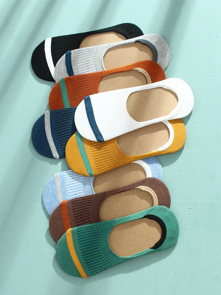 

Мужские летние тонкие хлопковые силиконовые противоскользящие невидимые дышащие впитывающие пот Sos Boat oes Sos