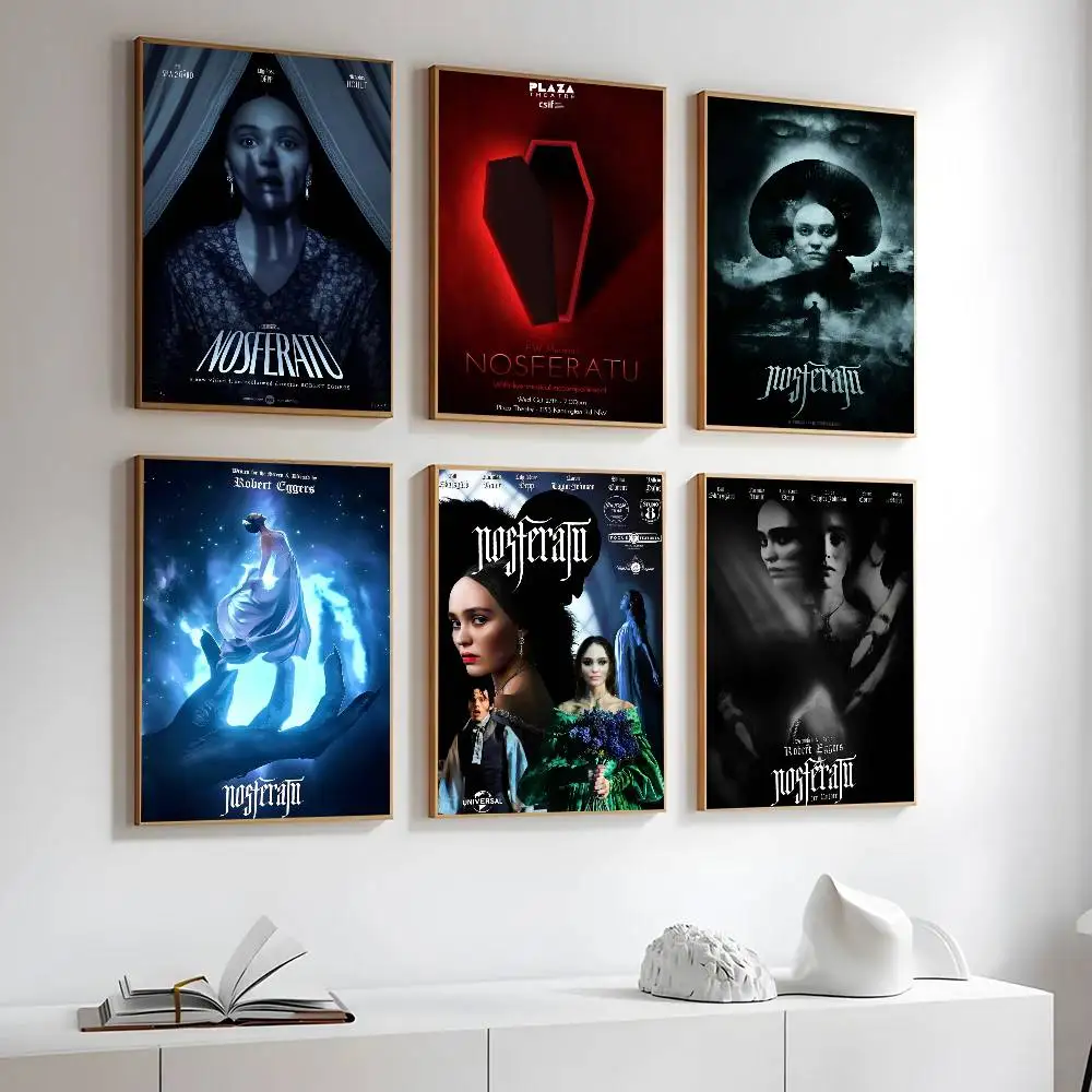 New Horror Movie N-Nosferatu Vampire Count  Poster Self-adhesive Art Waterproof Paper Sticker Coffee House Bar Room Wall Decor