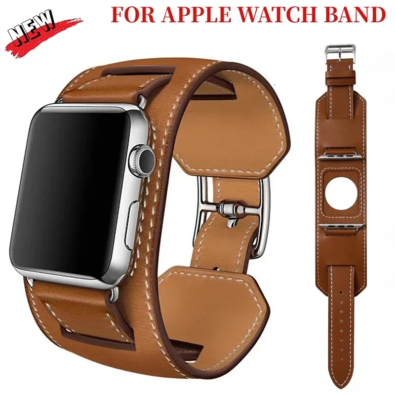 

Leather Strap for Apple Watch Band 49mm 45mm 41mm 44mm 40mm 42mm 46mm Bracelet Watchband iWatch Ultra 10 9 8 7 6 5 4 SE Correa