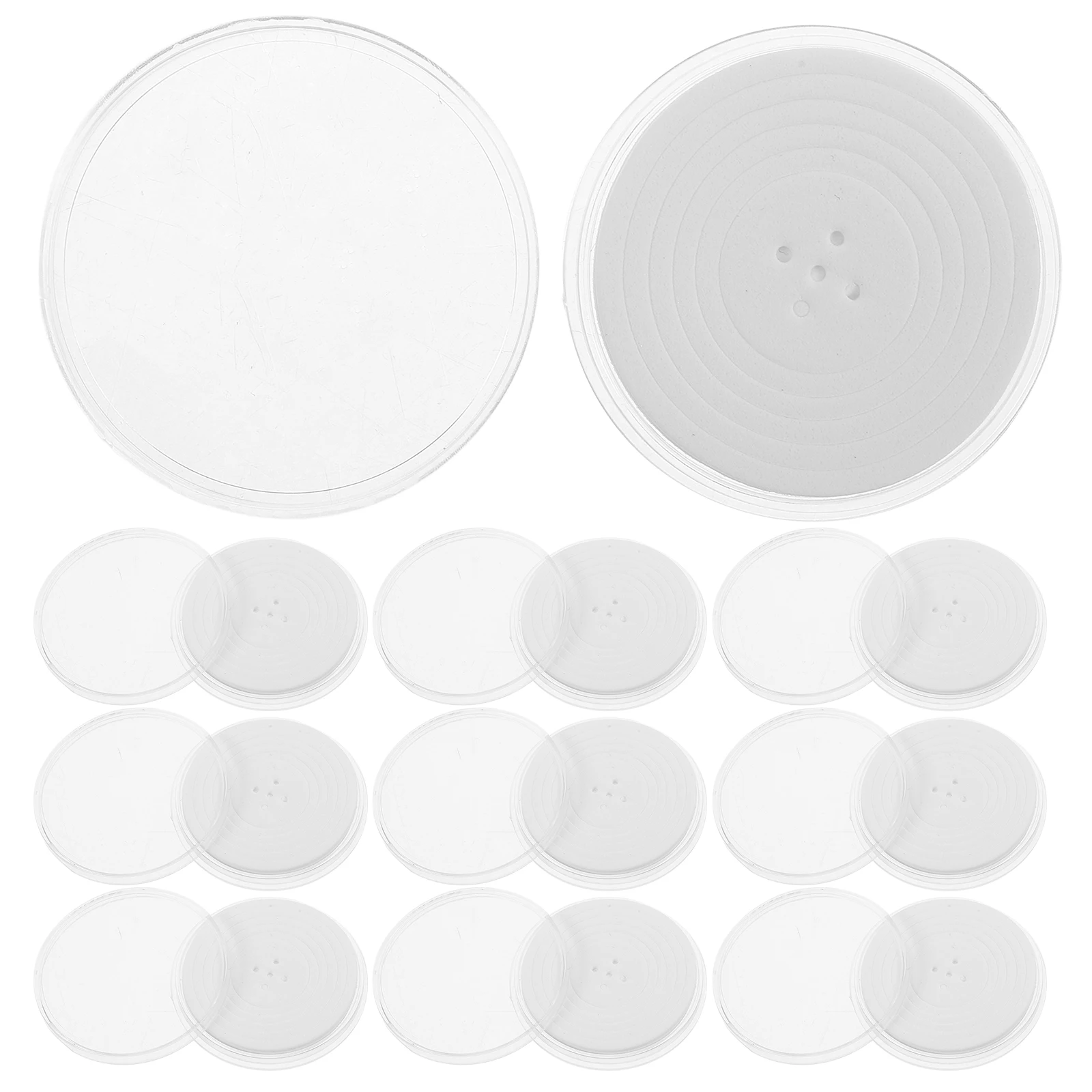 

20pcs Collection Box Adjustable Padding Small Round Holder Pig Zodiac Storage Material