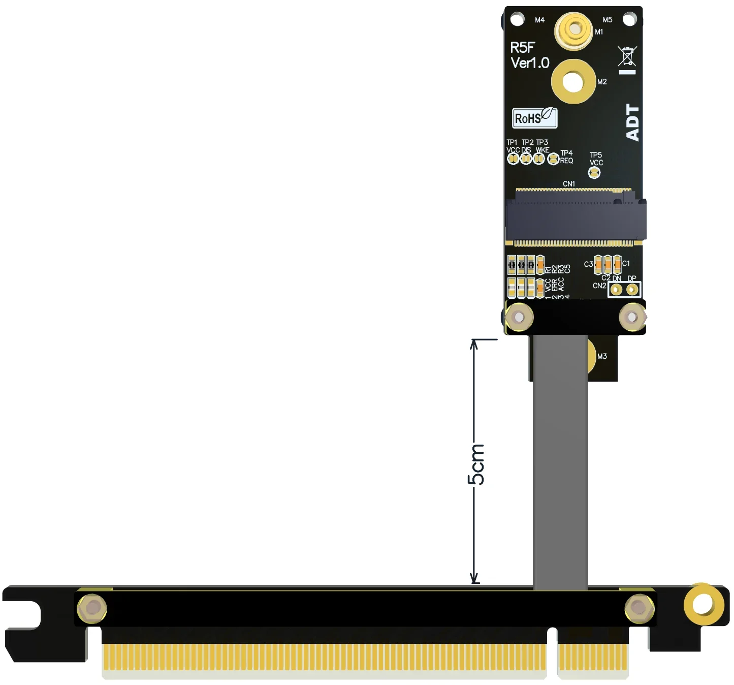 PCIe X16 To M.2 A.E. Key WiFi Adapter Extension Cable Wireless Network Card Cable PCIE3.0 M2 WIFI To16X Converter