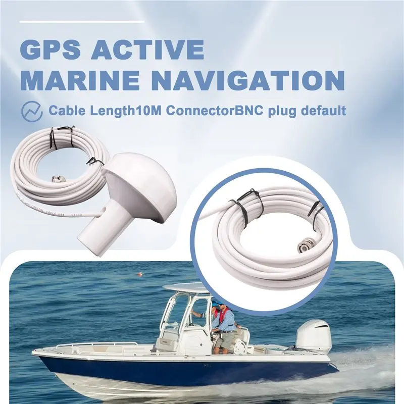 A82U-Ship GPS Active Marine Navigation Antenna 10M BNC Male Plug Connector