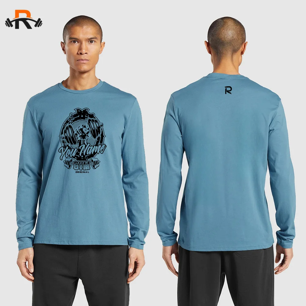 Hot Sale Men's Sports Fitness Long Sleeve T Shirt Men's Bodybuilding Sports Slim and Quick Dry Fabric, Daily Men's Sports Tops