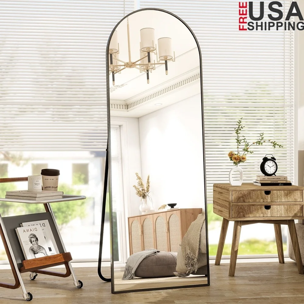 

Элегантное арочное напольное зеркало с подставкой, небьющееся стекло, прочный дизайн, настенное косметическое зеркало, домашний декор