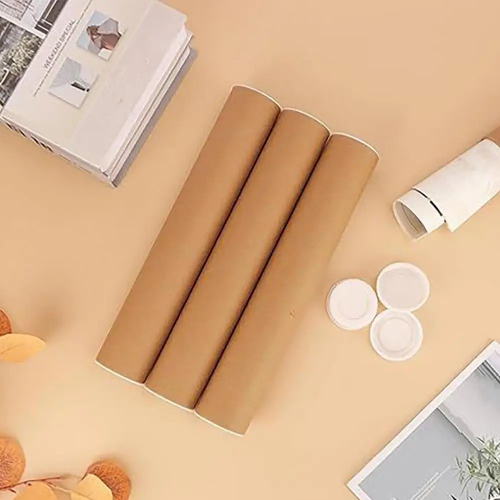 Packaging Cylinders 2 Pcs Heavy-duty Mailing Tubes Paper Shipping Cylinders Protective Cardboard Storage for Posters Blueprints