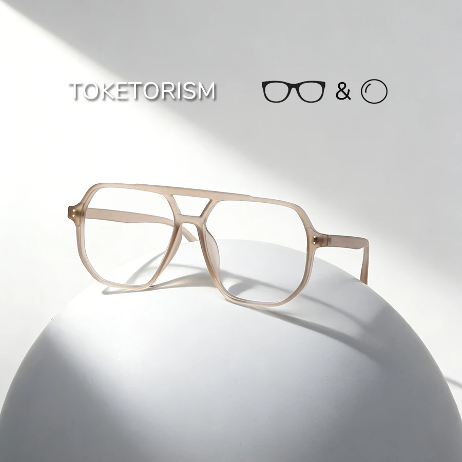 

Очки для чтения Toketorism с большими оправами, защита от синего света, мужские и женские модели, большие оптические оправы