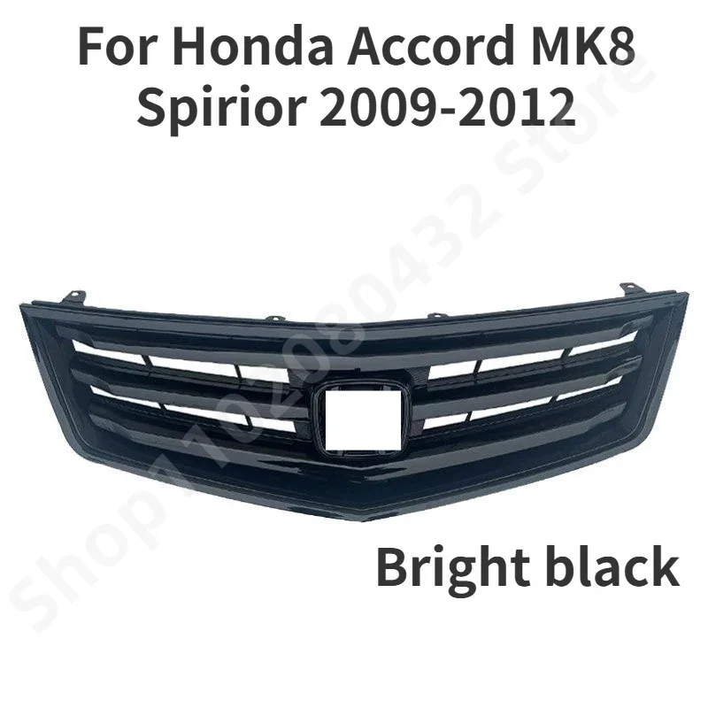 For Honda Accord MK8 Spirior 2009-2012 Perfect Match Front CAR Grills Racing replacement Car styling Bright black carbon fibre