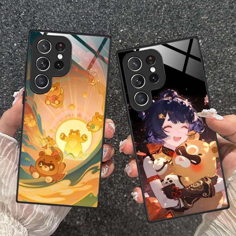 

Чехол для мобильного телефона Game GI Xiangling Glass для Samsung Galaxy S26 S25 S24 S23 S22 S21 S20 Note20 Plus FE Ultra, цветной