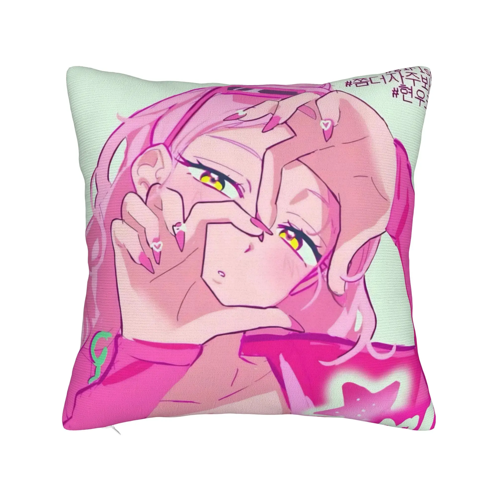 Mizi ALNST Zombie Stage Square Pillow Case Pink Cushion Cover Awesome Polyester Decorative Pillowcover for Sofa 45x45cm