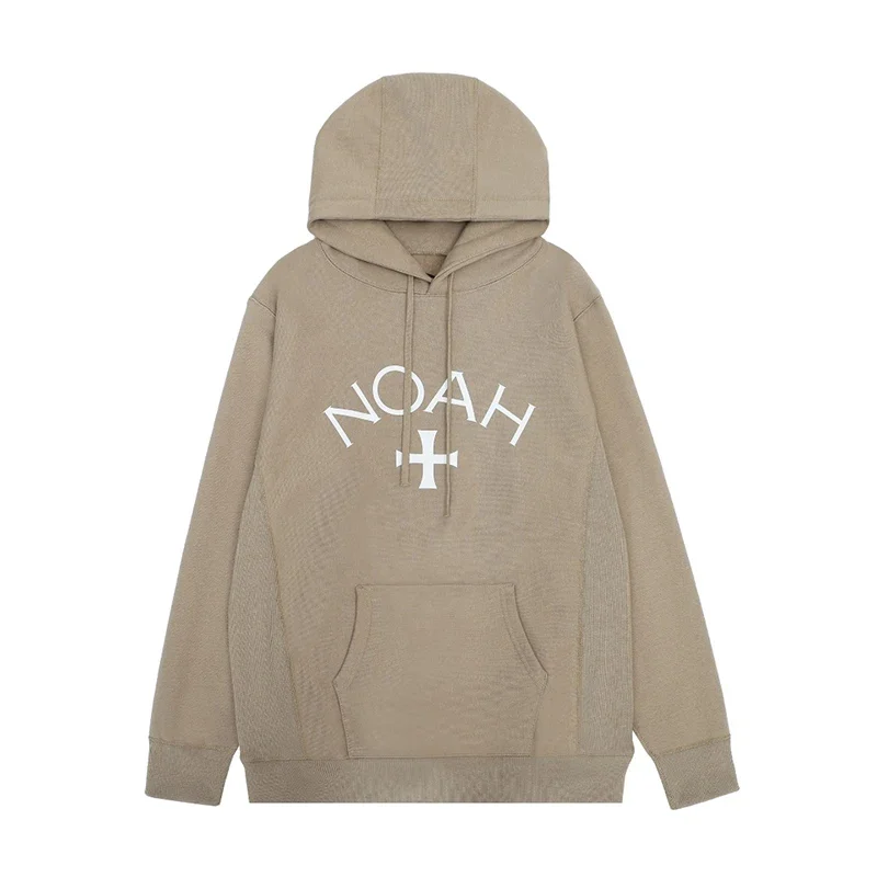 NOAH Arrival Cross Series Embroidery Coat Cotton Plush Keep Warm Hoodie Men Women Oversize Hooded Casual Zipper Long Sleeve New