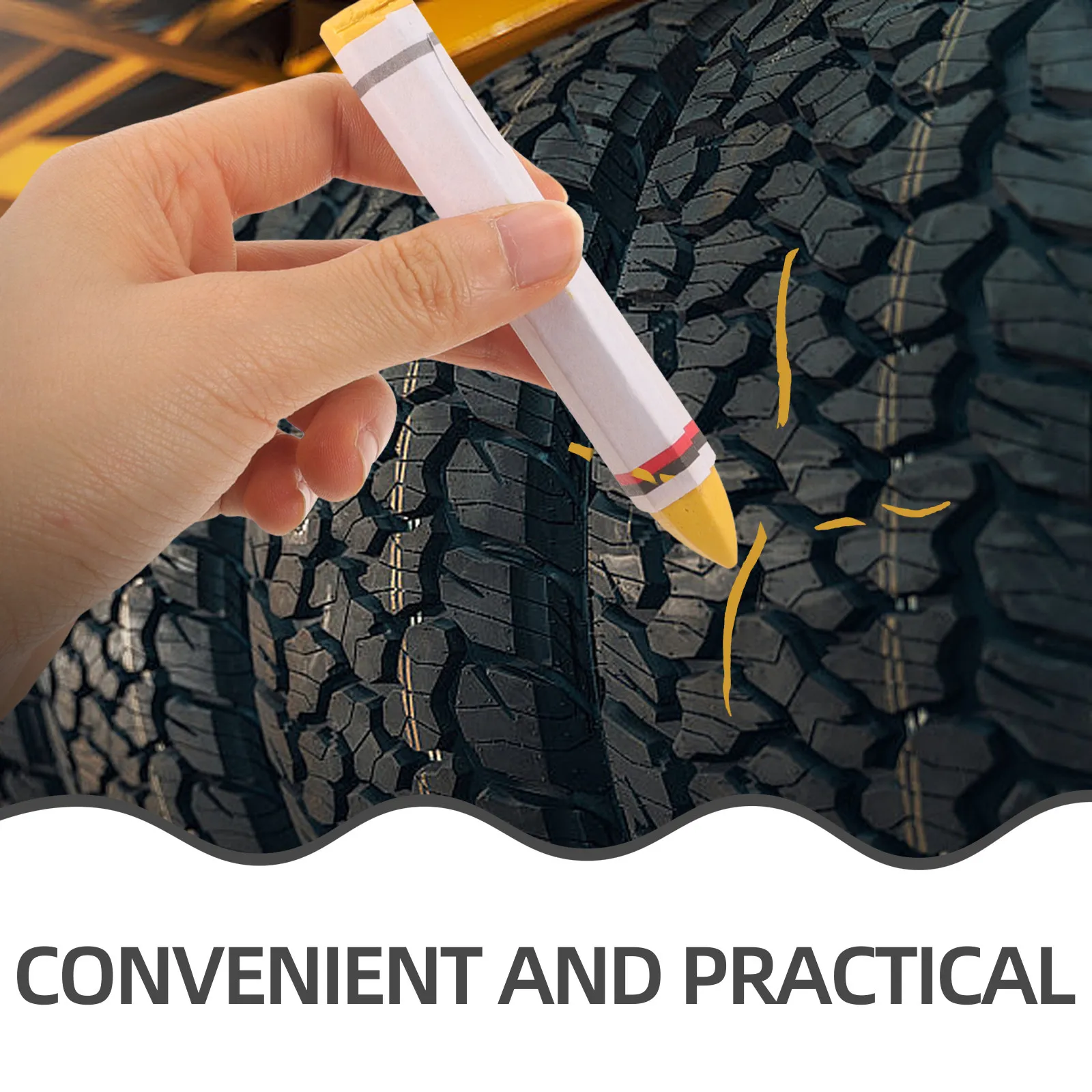 

2Pcs Tire Marking Pens Wax Marker Tire Repair Pens Fine Tip for Car Motorcycle Bicycle Clear Visible Marks Car Supplies