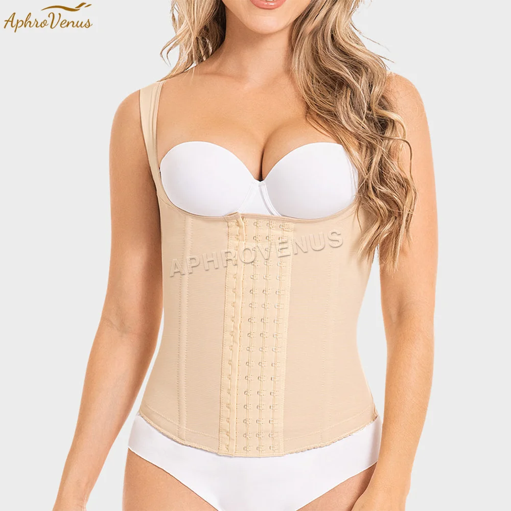 

Fajas Colombianas High Compression Women Waist Trainer Waist Support Tummy Control Shaper Vest Adjustable Hook-eyes Body Shaper