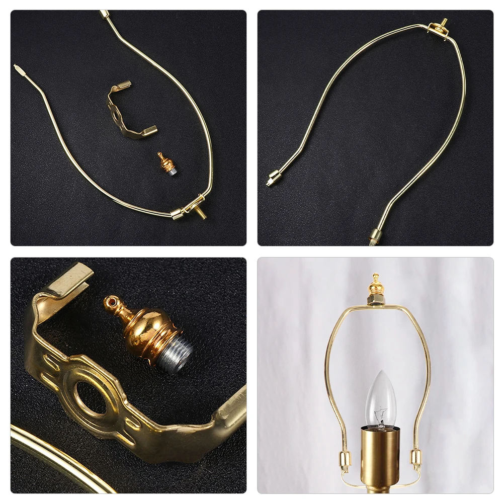 

2 Sets 7 Inch Lampshade Bracket For Floor Table Lamp Heavy Duty Chrome Horn Shaped Lighting Accessories Diy Repair Kit Frame