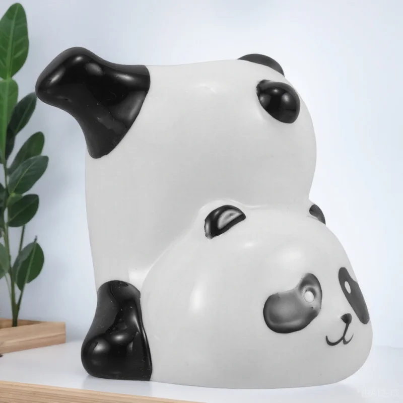 

Panda Toothbrush Holder Ceramic Cute Brush Cup Multifunctional Bathroom Desktop Makeup Pencil Brush Holder Panda Decor