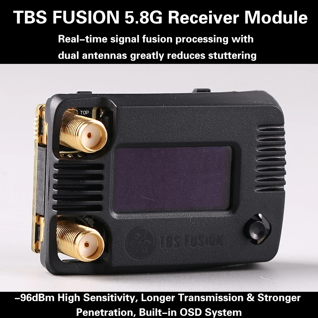 TBS FUSION 5.8G Dual Receiver Module FPV Combo with Red Bean Antenna