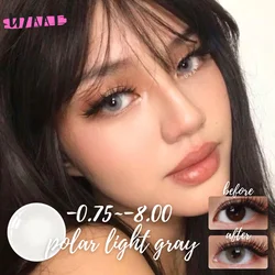 UYAAI 1 Pair Korean Lenses Color Contact Lenses for Eyes Lenses with Diopters Myopia Lenses Brown Lenses Natural Eye Lenses