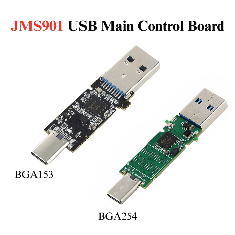 Płytka sterująca USB do układu USF 2.0 2.1, szybki USB 3.1 Type-C z podwójnym interfejsem, BGA153 BGA254, do lutowania, JMS901