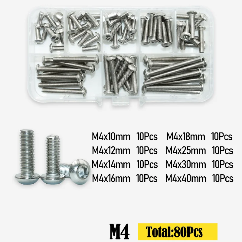 M2 m3 m4 m5 m6 Edelstahl Sechs kant knopf Innen sechs kant schraube Sechs kant gewinde Maschinen schraube für Motorrad Roller ATV Moped – Detail 8