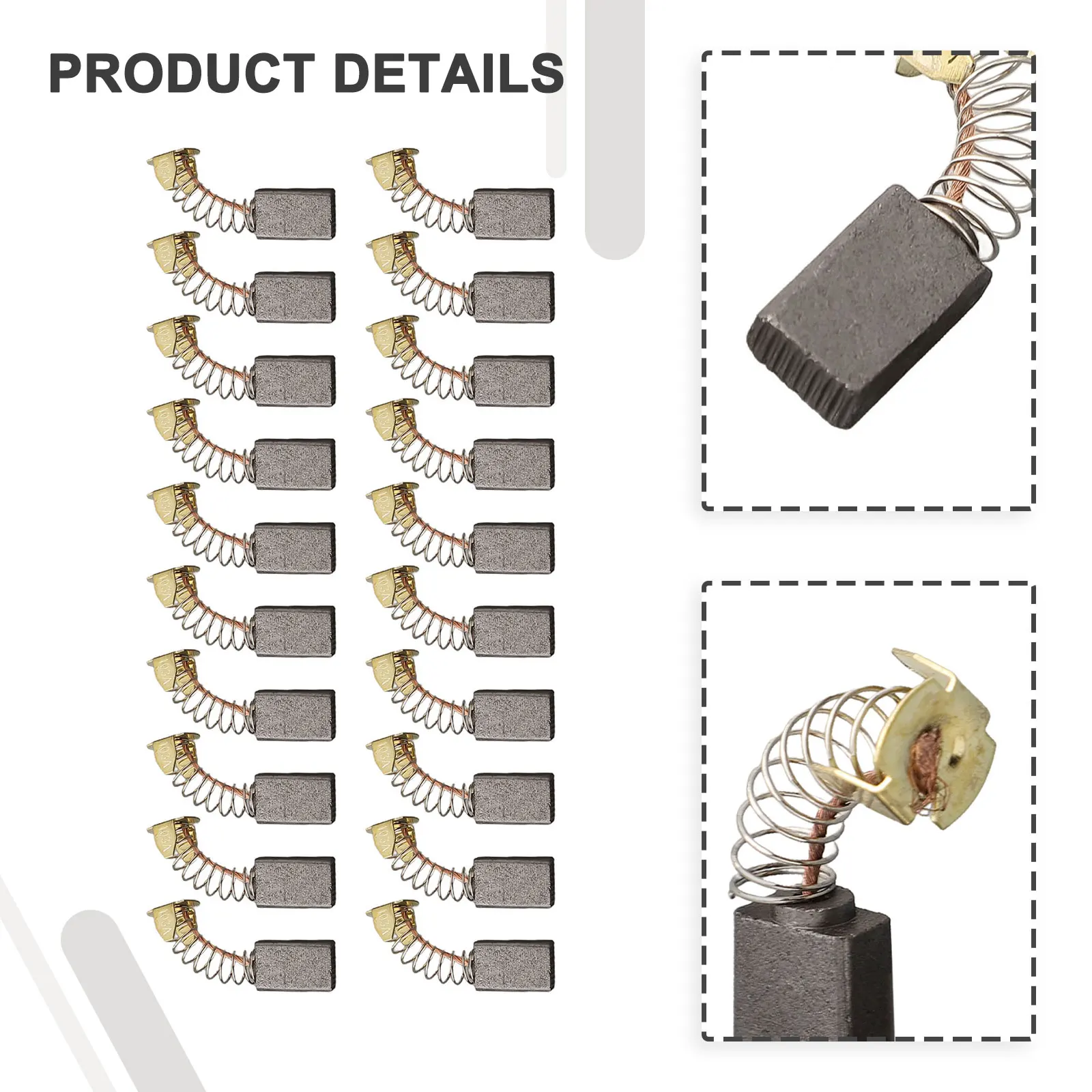 For Carbon Brush Set of 20 Designed for Repairing Electric Motors in Multiple Types of Power Equipment including Drills