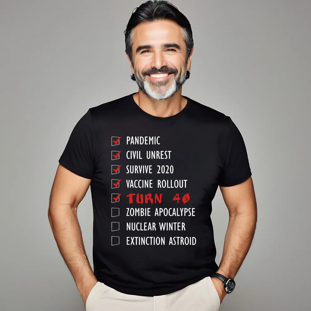 Funny 40th Birthday Gift I Short Sleeve Tops & Tees Crewneck All Cotton Mens T Shirt Outdoor Tee-Shirts Discount