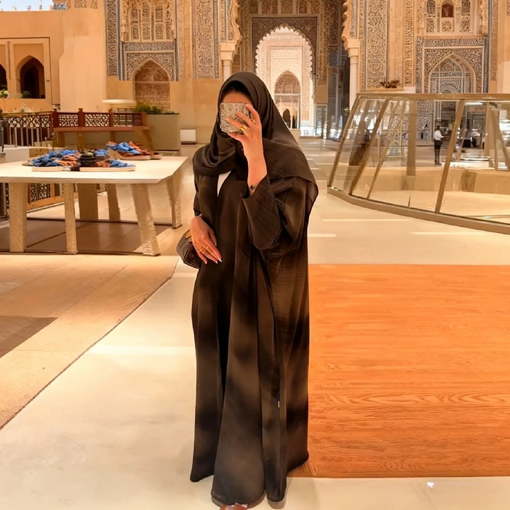 

Ид Тренч Женский Абая Мусульманский Кардиган 2026 Джалабия Рамадан Дубай Vestidos Largos Арабский Длинный Халат Марокко Кафтан 2026