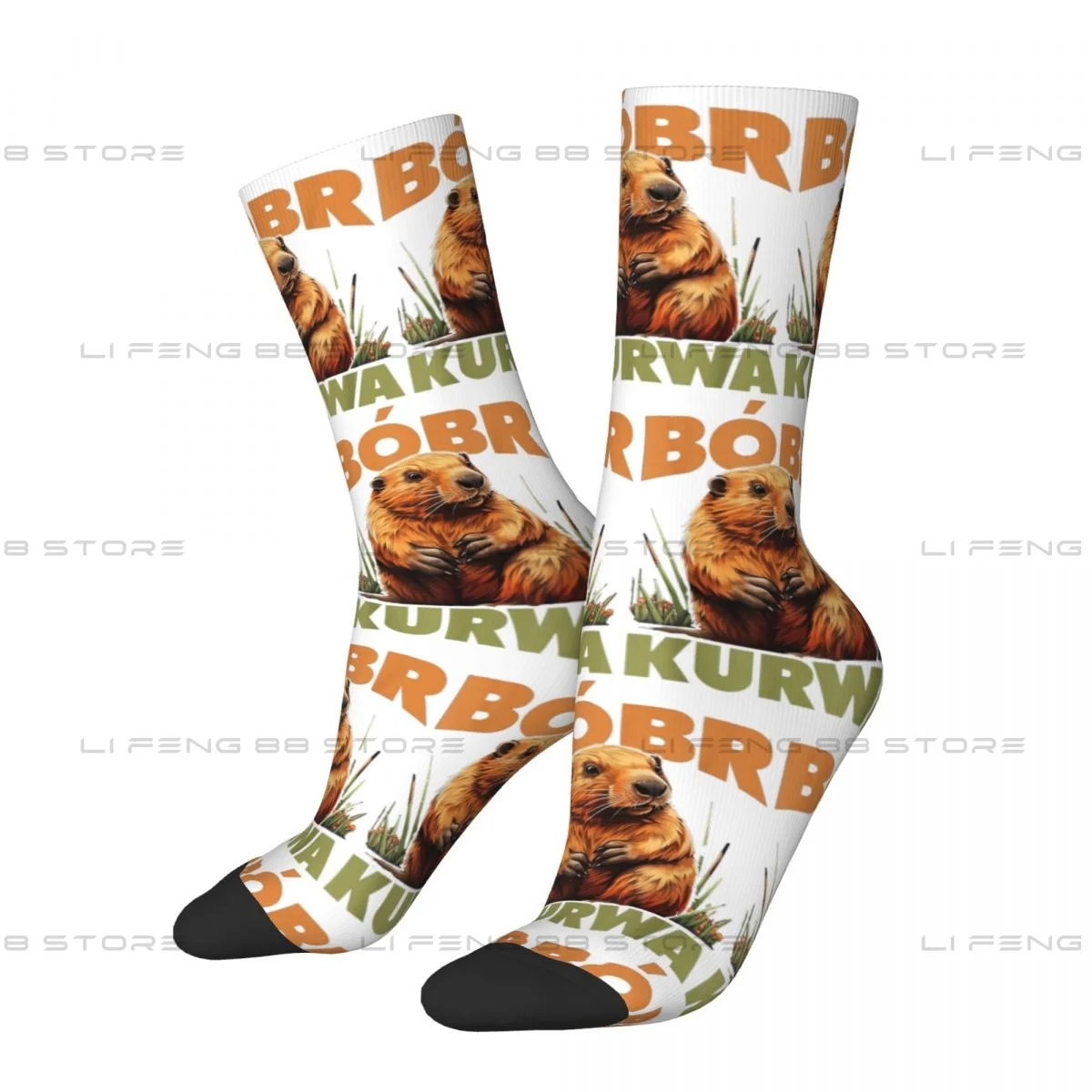 

Beaver Kurwa Bobr Bober Unisex Winter Socks Hiking Happy Socks Street Style Crazy Sock