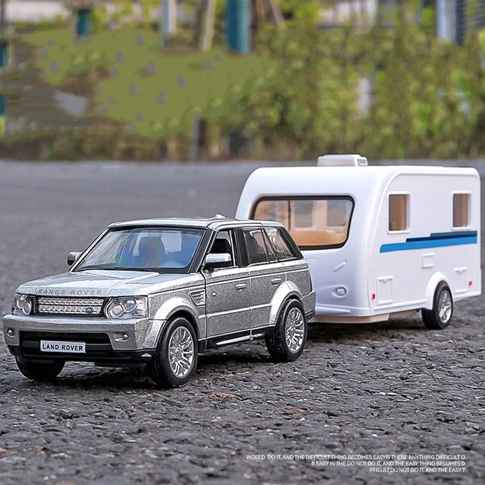 1/36 Car Toys Model  Land Rover Defender Range Rover F150 Alloy Diecast Mounted RV Doors Opened Rubber Tires Vehicles Kids Gifts