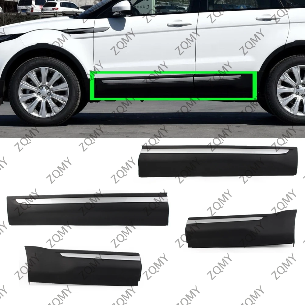 4pcs Front and rear door exterior lower trim strips For Land Range Range Rover Evoque 2012 2013 2014 2015 2016 2017 2018 2019