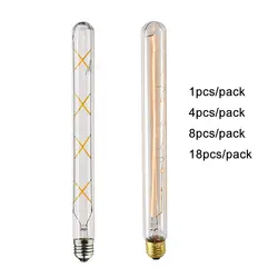 Bombilla LED de tungsteno incandescente, lámpara Retro Edison de 4W, 6W y 8W de largo, T300, E27, 30cm de largo
