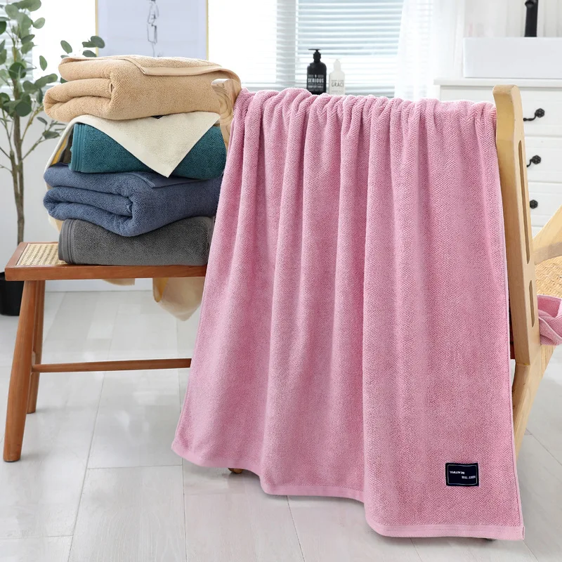 90x180cm Men Blue Cotton Thick Oversized Bath Towel For Beach SPA Hammam Adult Fast Drying Superabsorbent Beachtowel Women Pink