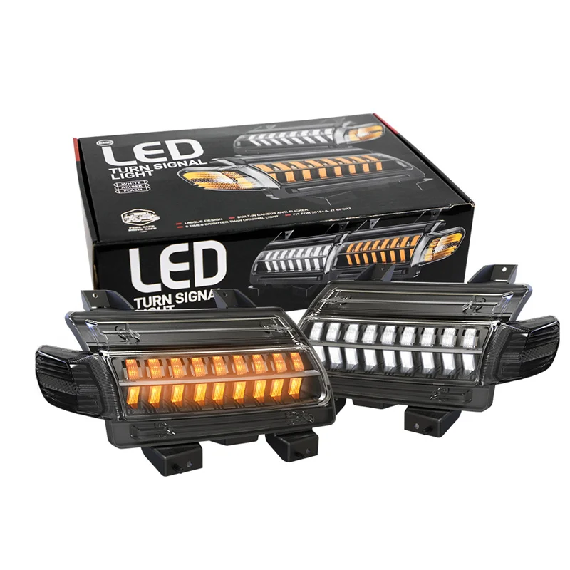 

LED Car Front Fender Side Marker Turn Signal Light DRL Daytime Running Lamp for Jeep Wrangler JL Sahara Rubicon 2018-2024