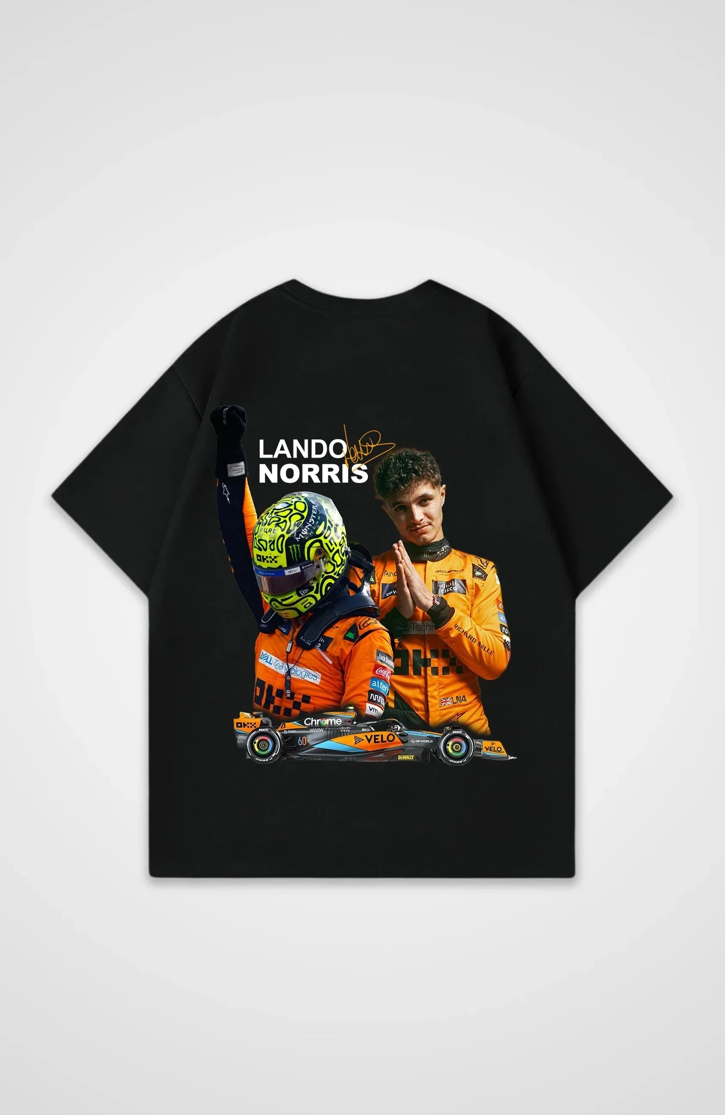 

Lando Norris, очень большая рубашка, спортивный костюм для мужчин и женщин, футболка из чистого хлопка на весну и осень
