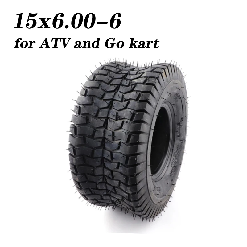 ATV Go Kart Mower Accessories 15x6.00-6 Inch Tire 15x6-6 Inch Lawn Tire Hub