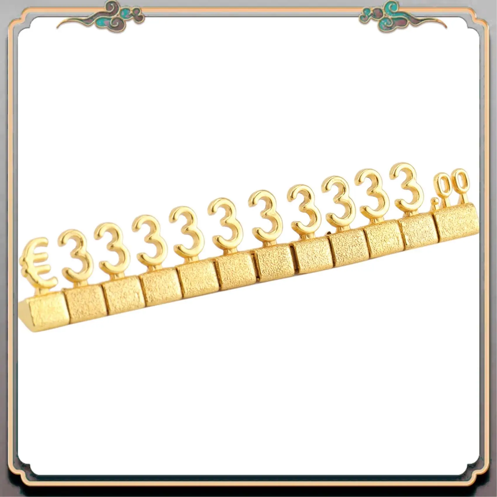 A46M-20 conjuntos de prateleiras de metal 3d preço ajustável kit quadrado para exibição de loja jóias relógio loja escritório exibição preço etiqueta ouro