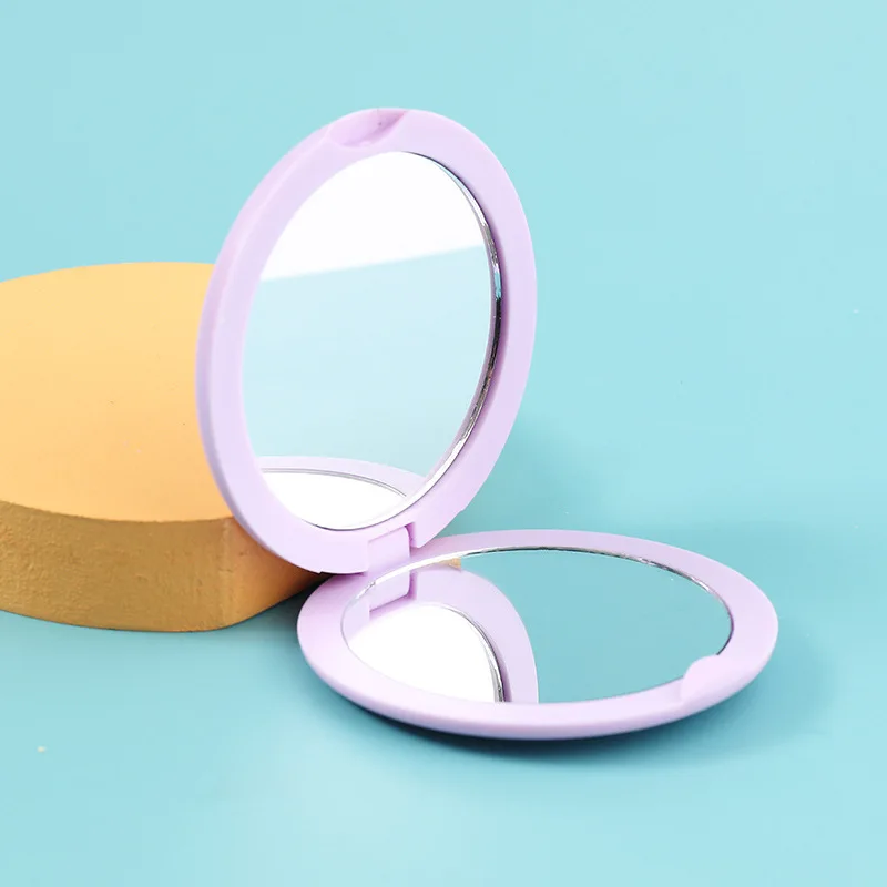 1pc Portable Round Pocket Folding Makeup Mirrors for Girls Women Mini Pocket Vanity Mirror Styling Wholesale 4 Colors